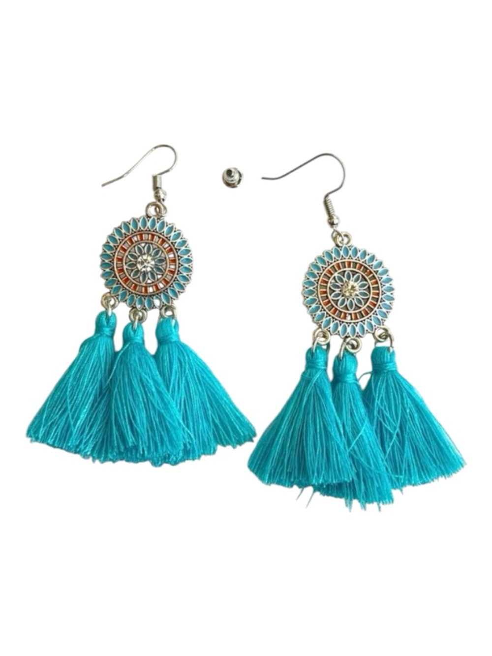 🆕 Boho Tassel Earrings Blue